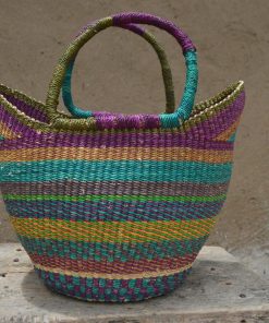 Multicoloured Large Bolgatanga Basket