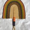 hand-fan-bolga-fans-handheld-fan-hand-fan-colored-orange-green-straw-fan